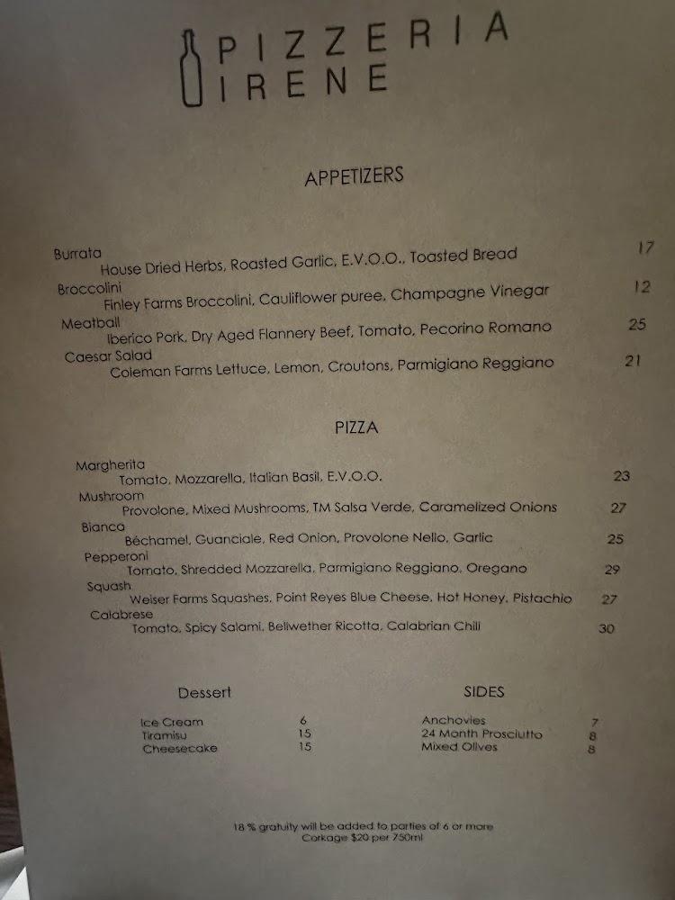 Pizzeria Irene Buratta